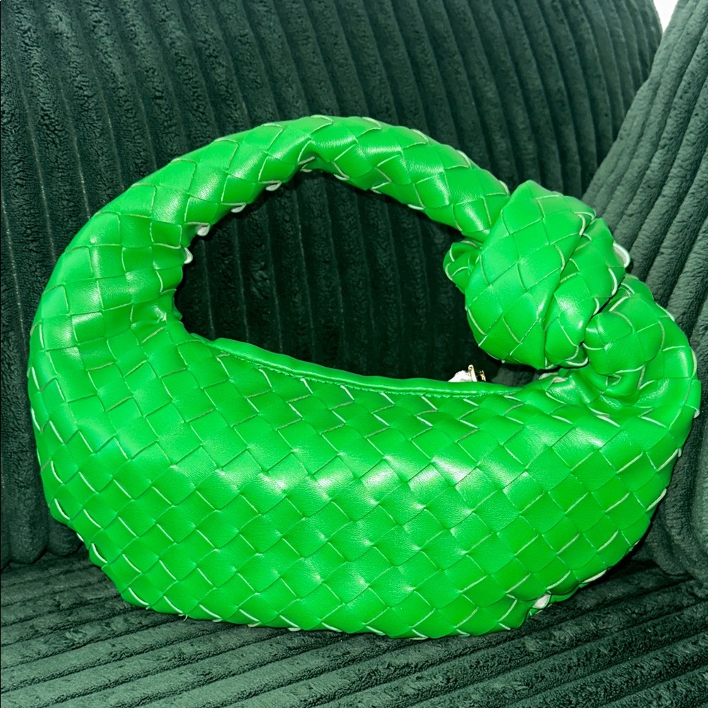 AKIRA Bright Green Woven Bag
